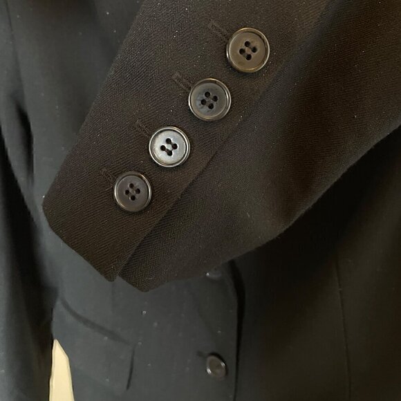 NY & Co Black Stretch Metallic Stripe Blazer Size 6 - Picture 14 of 16